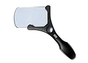 Лупа Kromatech ручная прямоугольная 2,5/25x, 125x77 мм, с подсветкой (4 LED) TH-3002, изображение 1