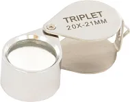 Лупа ювелирная 10x, металл, с подсветкой (11-21)