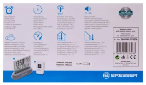 Метеостанция Bresser Translucidus с прозрачным корпусом, серая, изображение 17