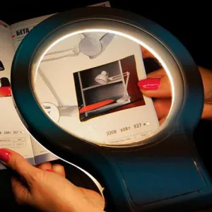 Лупа-лампа настольная «Леда С20 Про» 4,5/9x, 127 мм, на струбцине, с подсветкой (20 LED), изображение 3