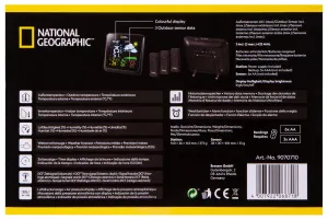 Метеостанция Bresser National Geographic VA с цветным дисплеем и тремя черными датчиками, изображение 16